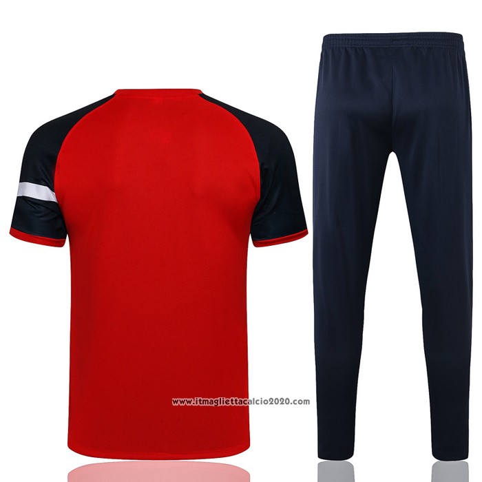 Tuta da Track Francia Manica Corta 2021 2022 Rosso